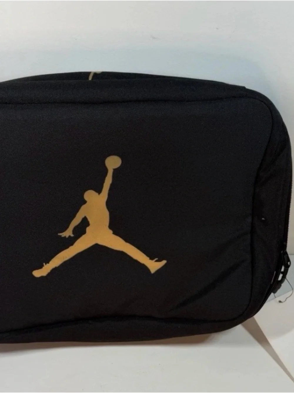 Jordan Black and Gold Toiletry Bag with Jumpman Logo
